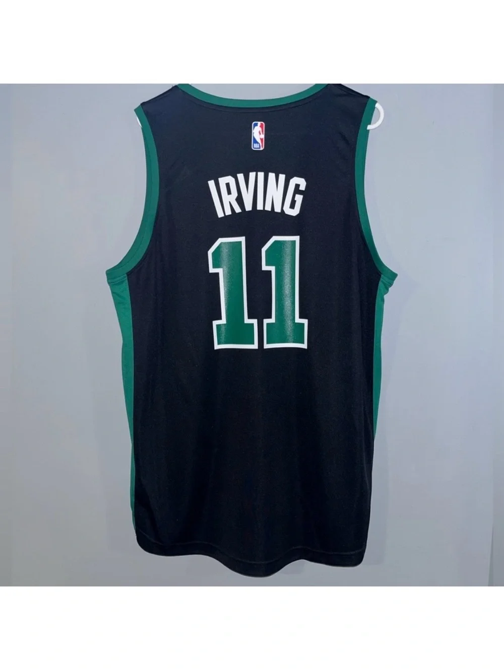 Boston Celtics No. 11 Kyrie Irving Black Statement Edition Throwback NBA Jersey